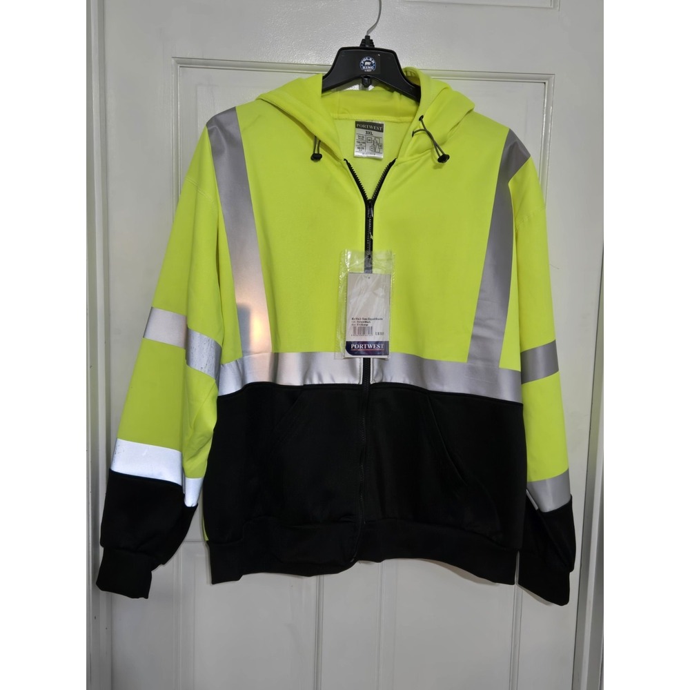 Portwest‎ Hi Visibility hoodie safety work wear black yellow 3XL Class 3